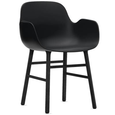 Fauteuil fixe FORM / Noir / Piétement noir / Normann Copenhagen