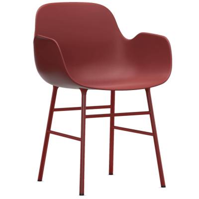 Fauteuil fixe FORM / Rouge / Piétement métal / Normann Copenhagen