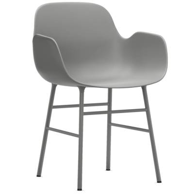 Fauteuil fixe FORM / Gris / Piétement métal / Normann Copenhagen