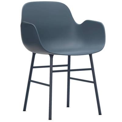 Fauteuil fixe FORM / Bleu / Piétement métal / Normann Copenhagen