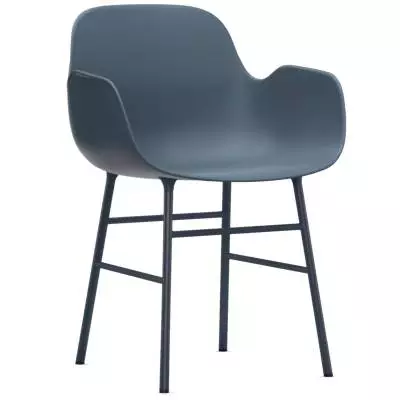 Fauteuil fixe FORM / Bleu / Piétement métal / Normann Copenhagen