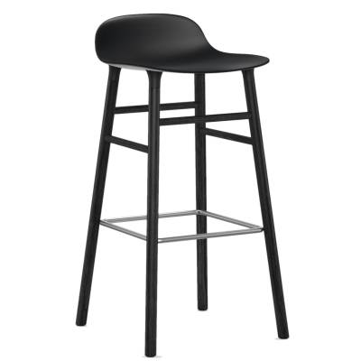 Tabouret FORM / Noir / 2 dimensions / Piétement noir / Normann Copenhagen