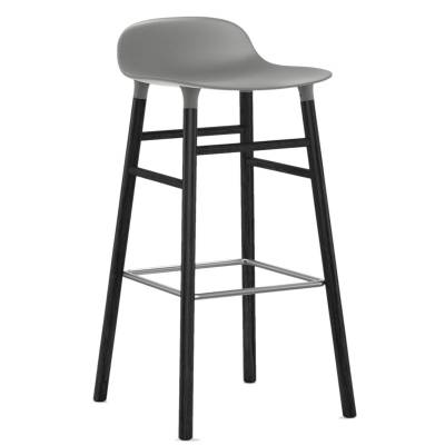 Tabouret FORM / Gris / 2 dimensions / Piétement noir / Normann Copenhagen