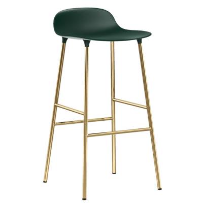 Tabouret FORM / Vert / 2 dimensions / Piétement laiton / Normann Copenhagen