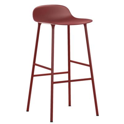 Tabouret FORM / Rouge / 2 dimensions / Piétement métal / Normann Copenhagen