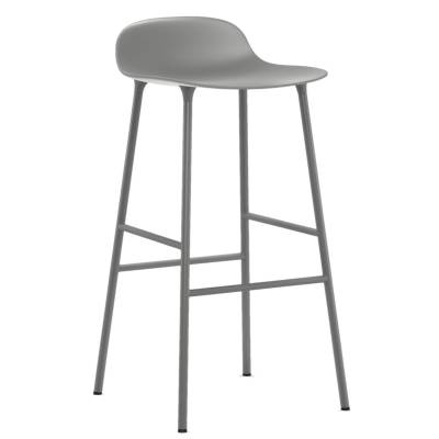 Tabouret FORM / Gris / 2 dimensions / Piétement métal / Normann Copenhagen