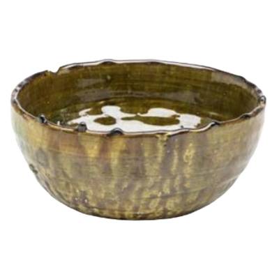 Pot rond DESI / Ø 17 x H. 8 cm / Terre cuite / Marron Ocre / Gommaire