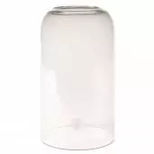 Cloche à bougie en verre - transparent H14cm - ARENAS - a
