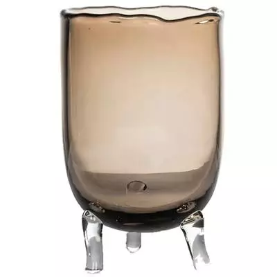 MAUD Pot, vase FIGARO SMALL / Ø 14 x H. 21 cm / Verre / Terre Topaze / Gommaire