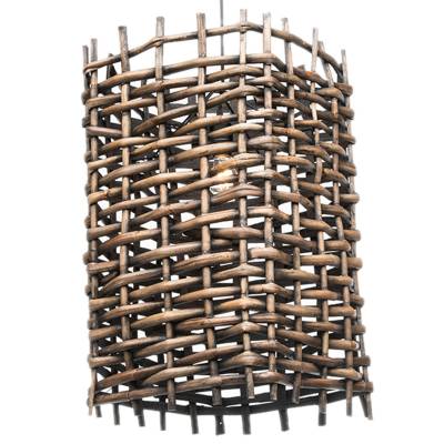 Suspension FITZ / 40 x 40 cm / Rotin Naturel / Gommaire