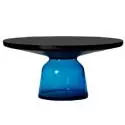 Table basse BELL / Ø 75 x H. 36 cm / Verre / Plateau verre / Bleu Saphir / ClassiCon