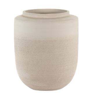 Cache Pot pour plantes GLAZED SHADES / 4 dimensions / H21 H28 H36,5 H36 cm  / Blanc Casse - Gris