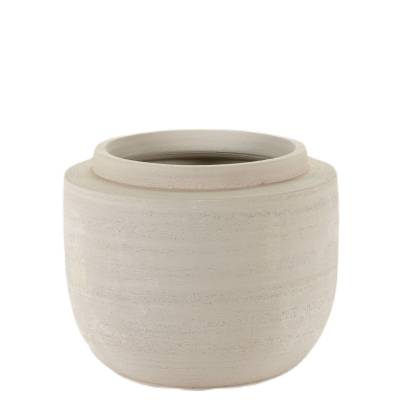 Cache-pot de fleurs PIET BOON / Hauteur : 24 cm - Ø : 28,5 cm / Beige