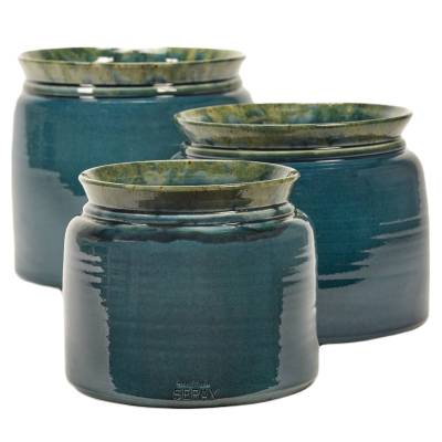 Cache pot / GLAZED SHADES REACTIVE / Bleu / Serax