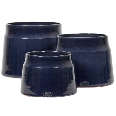 Cache-pot de fleurs GLAZED SHADES / 3 dimensions / Bleu