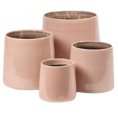 Cache-pot de fleurs GLAZED SHADES CONE / 4 dimensions / Rose