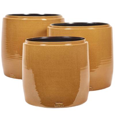 Cache pot de fleurs GLAZED SHADES / 3 dimensions / Miel