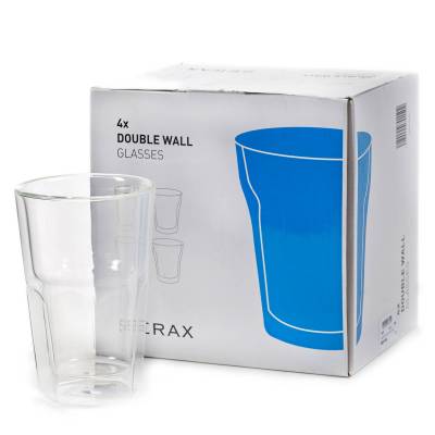 Verre double paroi GLASSWARE x 4 / 30 cl / H. 12 cm / Verre / Transparent / Serax