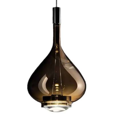 Luminaire Studio Italia - SKY FALL suspension LED en Verre teinté bronze métallisé