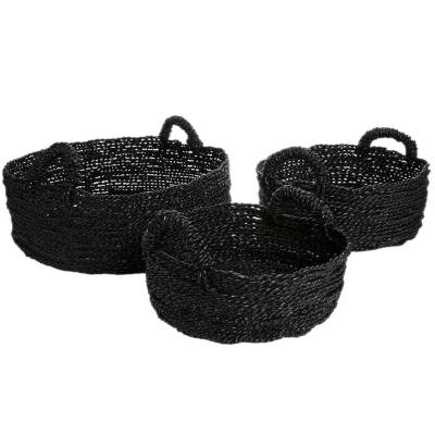 Panier à linge SEAGRASS TRAY / Herbe Marine / Noir