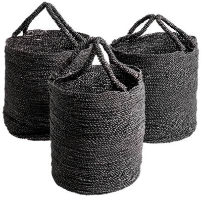 Panier à linge SEAGRASS - x 3 / Herbe Marine / Noir