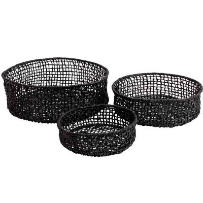 Panier CHECKER TRAY - Salle de bain / x 3 / Noir