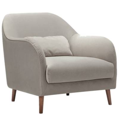 Fauteuil KARIN / H. 85 cm / Tissu Bellis / Gris