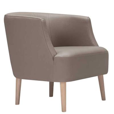 Fauteuil PLAY TUNE / H. 69 cm / Cuir Gris