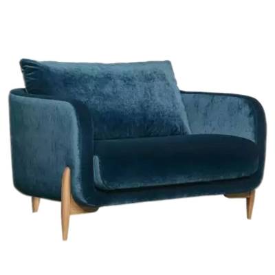 Sits / Fauteuil large JENNY 1 place tissu classic velvet bleu navy