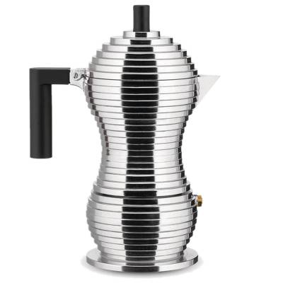 Cafetière espresso PULCINA by Alessi / 3 personnes / Poignée Noir