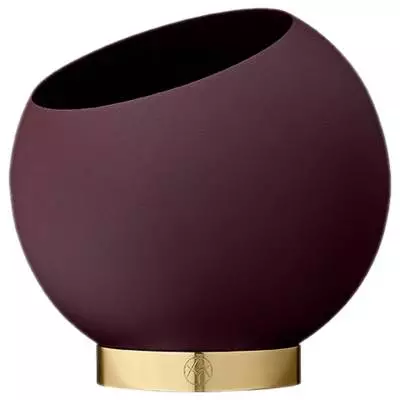 Vase GLOBE / ø 17 ou 30 cm / Fer - Acier / Bordeaux / Mat / AYTM