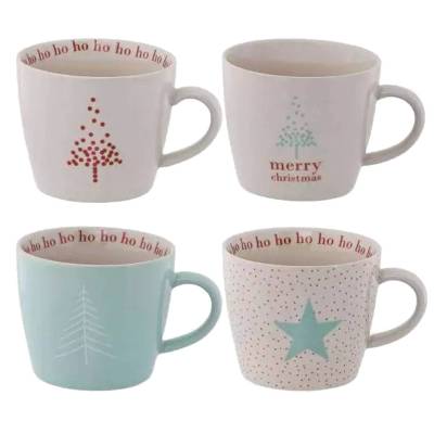 Lot de 4 tasses Christmas en porcelaine - Bloomingville