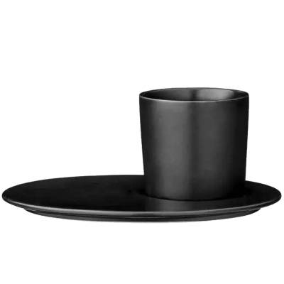 Ensemble Tasse et Assiette / Bloomingville / Noir