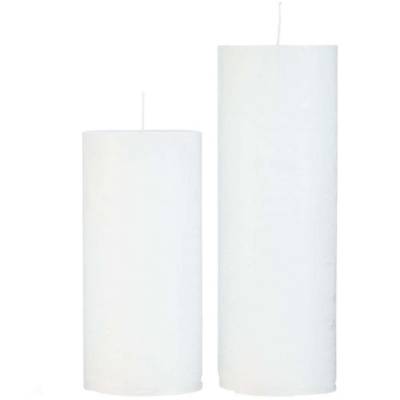 Bougie Cylindrique RUSTIC / 2 Dimension / Blanc / Cozy Living Copenhagen