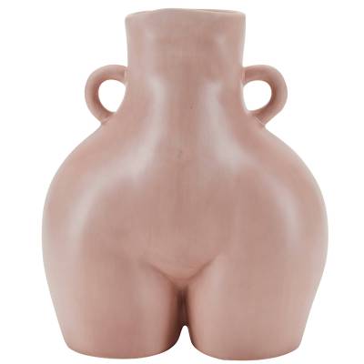 Vase Buste Femme / H. 19,8 cm / Ceramique / Rose / Cosy Living