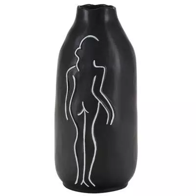 Vase Corps Femme / H. 30,3 cm / Ceramique / Noir / Cozy Living