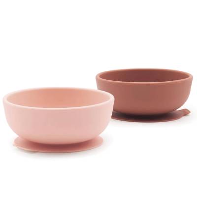 Bol Anti Derapant BAMBINO / ø 12 cm / Rose Clair - Terracotta / Ekobo