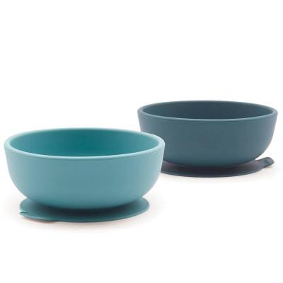 Bol Anti Derapant / ø 12 cm / Turquoise - Bleu / Ekobo