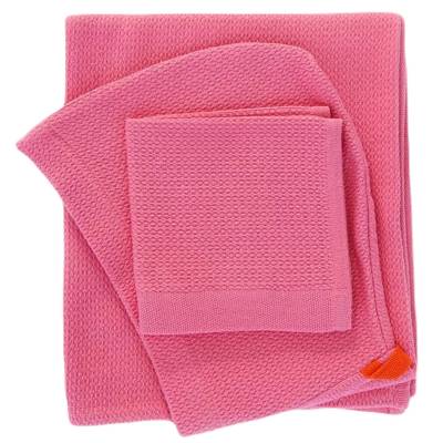 Set de bain enfant BAMBINO / Coton Bio / Rose / Ekobo