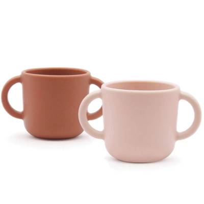 Gobelet Deux Poignee BAMBINO / 15 cl / Rose Clair - Terracotta / Ekobo