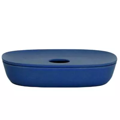 Porte savon BANO / Longueur 12,5 cm / Bambou Bleu Royal / Ekobo