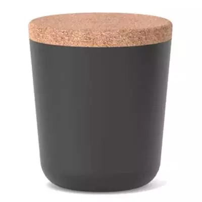 GUSTO BIOBU Grand bocal en bambou noir avec couvercle en liège - Ekobo