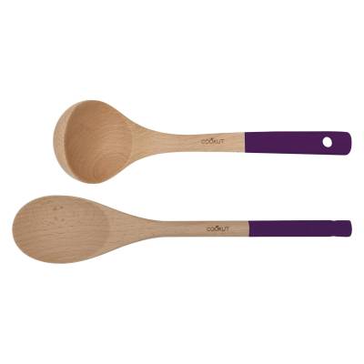 Set cuillère et louche INCROYABLE / Bois - Violet Prune / Cookut