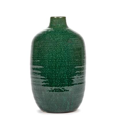 Cache pot pour plante GLAZED SHADES M / Terre cuite / Vert Foncé / Serax