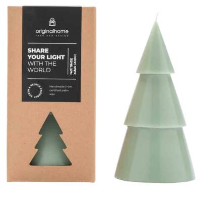 Bougie sapin XMAS TREE M / H 15 x Ø 8 cm / Vert