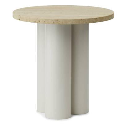 Table d'appoint DIT / Piétement Beige Sable / Plateau Travertin Clair / Normann Copenhagen