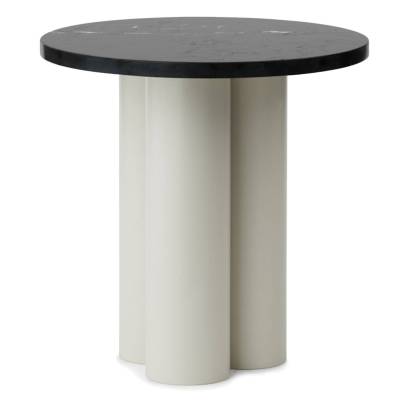 Table d'appoint DIT / Piétement Beige Sable / Plateau Marbre Noir / Normann Copenhagen