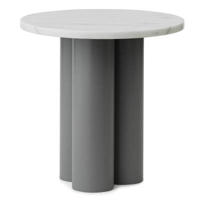 Table d'appoint DIT / Piétement Gris Sable / Plateau Marbre Blanc / Normann Copenhagen