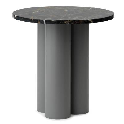 Table d'appoint DIT / Piétement Gris / Plateau Marbre Noir et Or / Normann Copenhagen