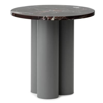 Table d'appoint DIT / Piétement Gris / Plateau Marbre Rouge / Normann Copenhagen